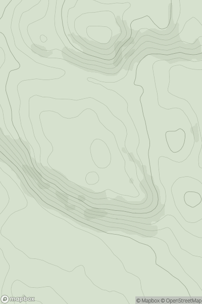 Thumbnail image for High Hill [Central Pennines] showing contour plot for surrounding peak